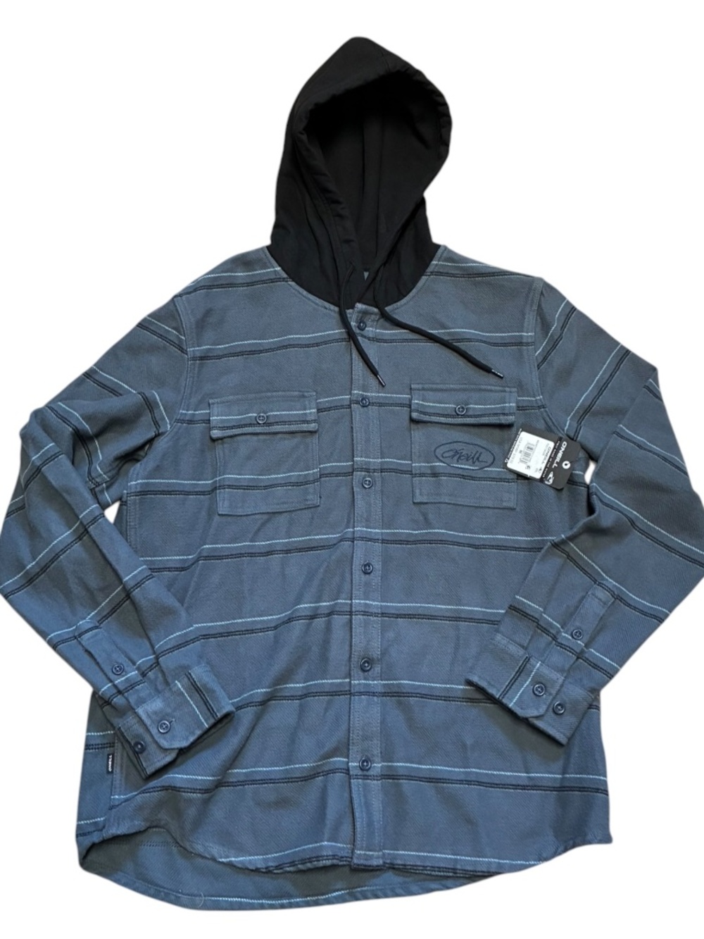 O'Neill Archer Hooded Flannel Shirt Size Medium NWT